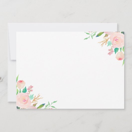 ピンクフローラティアラキンセアニラ15誕生日写真 招待状 (裏面)