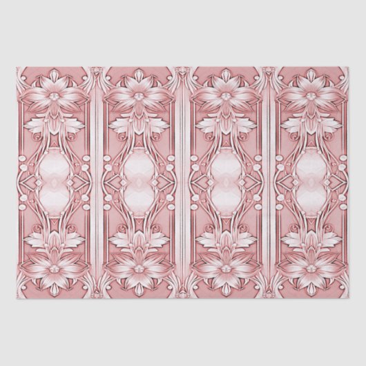 ピンクフローラティッシュペーパー 薄葉紙 (正面)