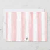 ピンクフローラテディベアガール1日目の誕生日パーティー 招待状 (裏面)