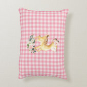 ピンクフローラディアガールズ子供部屋 アクセントクッション (裏面(縦))