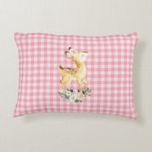 ピンクフローラディアガールズ子供部屋 アクセントクッション (裏面)