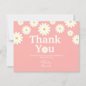 ピンクフローラデイジーサンキューカード サンキューカード (正面)