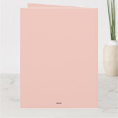 ピンクフローラデイジービーズベビーシャワー サンキューカード (裏面)