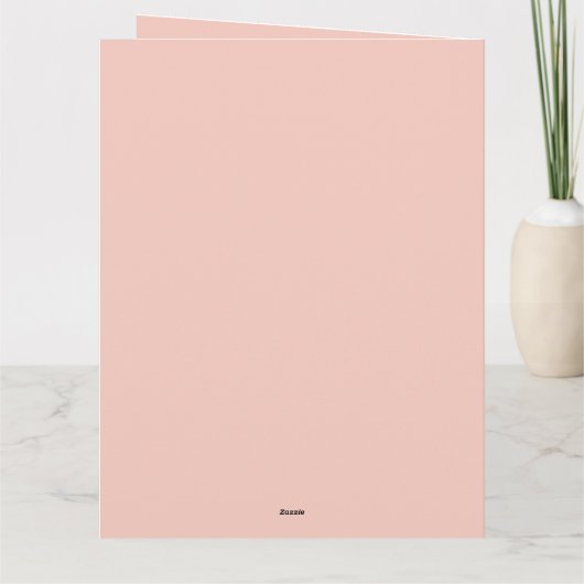 ピンクフローラデイジービーズベビーシャワー サンキューカード (裏面)