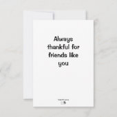 ピンクフローラデザインかわいい猫ファミリー サンキューカード (裏面)