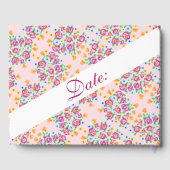 ピンクフローラデザイン ゲストブック (裏面)