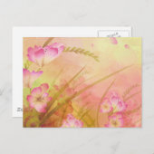 ピンクフローラデザイン ポストカード (正面/裏面)