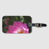 ピンクフローラデザイン ラゲッジタグ (正面横)