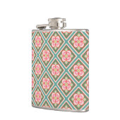 ピンクフローラトレリスヴィンテージ花柄 フラスク (左)