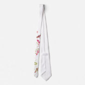 ピンクフローラトンボのネックタイ ネクタイ (裏面)