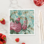 ピンクフローラドラゴンフライエフェメラ スタンダードランチョンナプキン (インサイチュ)