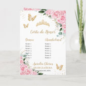 ピンクフローラドレス金ゴールドキンセアニライベント順 プログラム (裏面)