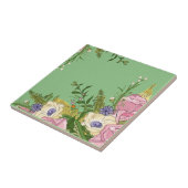 ピンクフローラドードルイラストレーションオン タイル (側面)