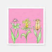 ピンクフローラナプキンス スタンダードカクテルナプキン (正面)