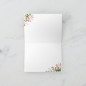 ピンクフローラナースありがとう サンキューカード (内部)