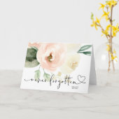 ピンクフローラネバーコンド忘れレンス悔やみや弔慰 カード (黄色い花)