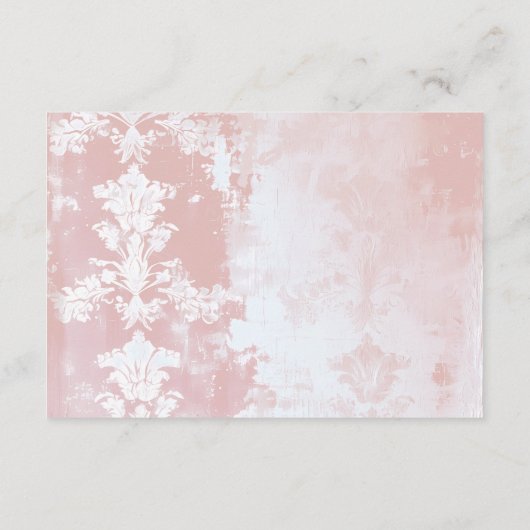 ピンクフローラハイティーベイビーシャワーブックベビー エンクロージャーカード (裏面)