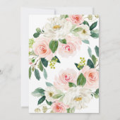 ピンクフローラハイランドカウベビーシャワー招待状 招待状 (裏面)