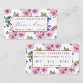 ピンクフローラハウスシッター名刺 名刺 (正面/裏面)