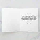 ピンクフローラハッピーイースターかわいいバニーフラワーリース カード (内部)