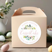 ピンクフローラハッピーイースター自家製ベーキングギフト ラウンドシール