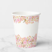 ピンクフローラハッピーバースデー 紙コップ (裏面)