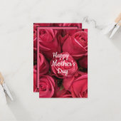 ピンクフローラハッピーマザーズデイカード カード (正面/裏面インサイチュ)