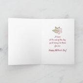 ピンクフローラハッピーマザーズデイ カード (内部)