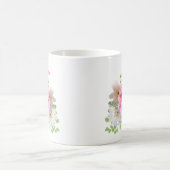 ピンクフローラハッピーマザーズデイ コーヒーマグカップ (中央)