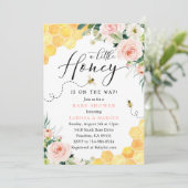 ピンクフローラハニービーベイビーシャワー 招待状 (スタンド正面)