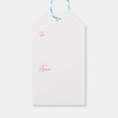 ピンクフローラハートベビーイン開花ベビーシャワー ギフトタグ (裏面)