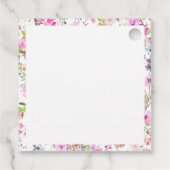 ピンクフローラハートベビーイン開花ベビーシャワー フェイバータグ (裏面)