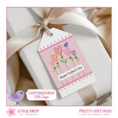 ピンクフローラハート母の日 ギフトタグ