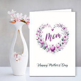 ピンクフローラハート母の日 シーズンカード