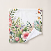 ピンクフローラバスルーム用タオルセット バスタオルセット (ウォッシュタオル)