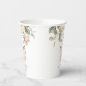 ピンクフローラバタフライガールバースデーパーティー 紙コップ (左)