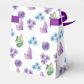 ピンクフローラバタフライガールベビーシャワーへようこそ フェイバーボックス (裏面サイド)