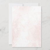 ピンクフローラバタフライガールベビーシャワー 招待状 (裏面)