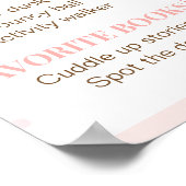 ピンクフローラバニーの誕生日マイルストーンのポスター ポスター (角)