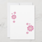 ピンクフローラバニーガールベビーシャワーパーソナライズされた 招待状 (裏面)