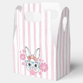 ピンクフローラバニーガールベビーシャワー フェイバーボックス (オープン)