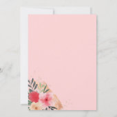 ピンクフローラバニーバラ金ゴールドイースターエッグ狩り 招待状 (裏面)