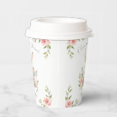 ピンクフローラバニーラビットベイビーシャワー 紙コップ (右)