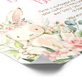 ピンクフローラバニーラビットベビーはベビー ポスター (角)