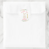 ピンクフローラバニーラビット1歳 ラウンドシール (バッグ)