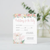 ピンクフローラバニー赤ちゃんシャワー予測ゲーム (スタンド正面)