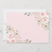 ピンクフローラバプテスマ《キリスト教》洗礼式や命名式サンキューカード 招待状 (裏面)