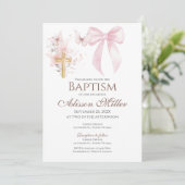 ピンクフローラバプテスマ 招待状 (スタンド正面)