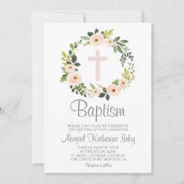 ピンクフローラバプテスマ 招待状