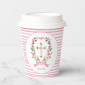 ピンクフローラバプテスマ 紙コップ (正面)